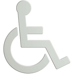 Hewi 801 Wheelchair symbol 801.91B03097 135x150x3mm, self-adhesive, matt, light grey