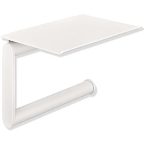 Hewi System 900 WC holder 900.21.00460DX Stainless Steel powder-coated matt white, with shelf