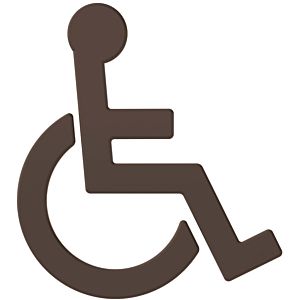 Hewi 801 symbol wheelchair 801.91.03084 umber, self-adhesive