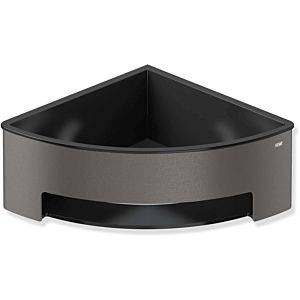 Hewi System 900 corner shower basket 900.03.00260ER 67mm high, side length 170mm, powder-coated, dark grey, matt black