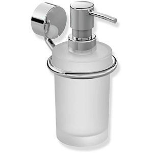 Hewi System 815 soap dispenser 815.06.11045 83x167x113mm, frosted crystal glass, with Halter , chrome-plated
