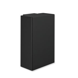 Hewi System 900 waste bin 900.05.00060DC Stainless Steel powder-coated black deep matt, wall-hung