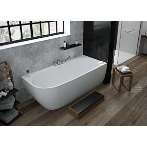 Hoesch iSENSI Eck-Badewanne 3835.010 180x80cm, rechte Ausführung, 201 l, Überlaufschlitz