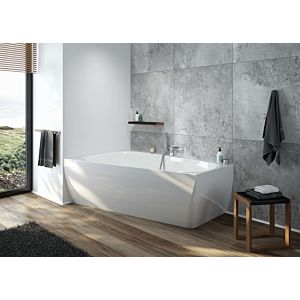 Hoesch iSENSI baignoire 3900.010 180x140cm, gauche, blanc , 361 l, trop-plein, blanc