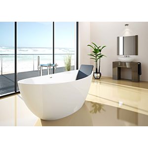 Hoesch Namur freistehende Badewanne 4400.013305 weiß matt, Solique, 170 x 75 cm, verchromt