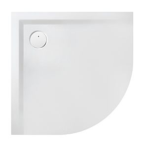 Hoesch de douche quart de cercle Muna minérale 4195.013 80 x 80 x 3 cm, blanc mat, Solique, antidérapant