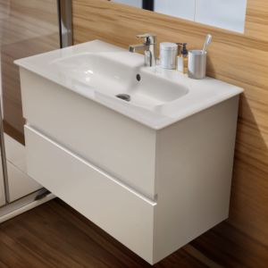 Ideal Standard Eurovit Plus furniture washbasin package R0574WG high gloss white lacquered, 81.5x45x56.5cm, 1 tap hole