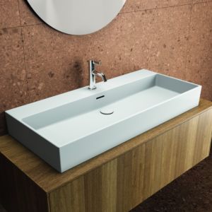 Ideal Standard Extra washbasin T390501 with tap hole, with overflow, sanded, 1000 x 450 x 150 mm, white