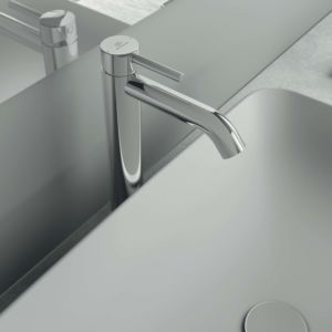 Ideal Standard Ceraline single lever basin mixer BC269AA with extended base, chrome-plated, without waste set