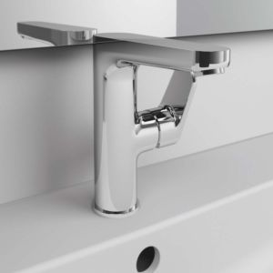 Ideal Standard Cerafine O basin mixer BC703AA H155, lever on the side, with waste set, chrome-plated
