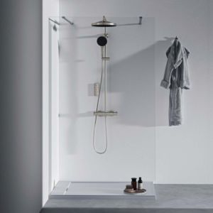 Ideal Standard Ceratherm T125 shower system A7689GN with shower thermostat, hand shower, silver storm