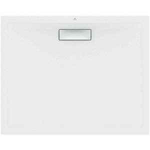 Ideal Standard Ultra Flat New rectangular shower tray T4468V1 waste set with cover, 100 x 80 x 801 cm, silk white