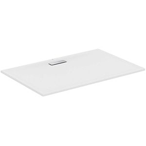 Ideal Standard Ultra Flat New rectangular shower tray T4484V1 waste set with cover, 140 x 90 x 25 cm, silk white