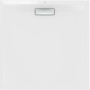 Ideal Standard Ultra Flat New square shower tray T448801 waste set with cover, 100 x 100 x 801 cm, white (Alpin)