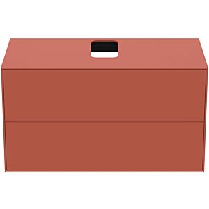 Ideal Standard Conca Waschtisch-Unterschrank T3942Y3 mit Ausschnitt, 2 Auszüge, 100x50,5x55 cm, mittig, Sunset matt lackiert