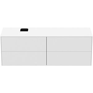 Ideal Standard Conca Waschtisch-Unterschrank T3989Y1 mit Ausschnitt, 4 Auszüge, 160x50,5x55 cm rechts/links, Weiß matt lackiert