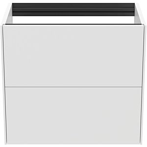 Ideal Standard Conca Waschtisch-Unterschrank T4354Y1 ohne Waschtisch-Platte, 2 Auszüge, 60x37x54 cm, Weiß matt lackiert