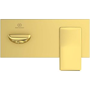 Ideal Standard Conca Fertigmontageset A7371A2 Aufputz-Wand-Einhebelmischer, 180 mm, Brushed Gold