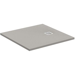 Ideal Standard Ultra Flat S shower tray K8214FS quartz grey, 80x80x3cm, with drain cover
