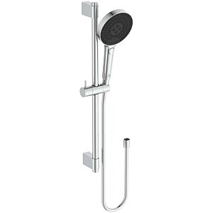 Ideal Standard Combinaison de douche Idealrain Solos A7897AA barre 603 mm, douchette à main avec 3 fonctions, chromée