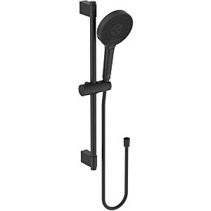 Ideal Standard Combinaison de douche Idealrain Solos A7897XG barre 603 mm, douchette à main avec 3 fonctions, noir soie