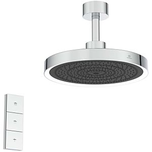 Douche de pluie Ideal Standard Solos A7891AA 3 fonctions, avec raccordement au plafond, avec anneau lumineux LED, chromé