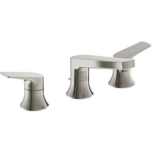 Ideal Standard La Dolce Vita 3-hole washbasin mixer BD661GN with metal waste set, silver storm