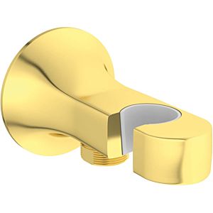 Ideal Standard La Dolce Vita wall connection elbow BD682A2 concealed, with shower holder, brushed gold