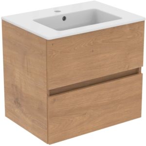 Ideal Standard Eurovit Plus furniture washbasin package R0572Y8 Hamilton Oak, 61x45x56.5cm, 1 tap hole