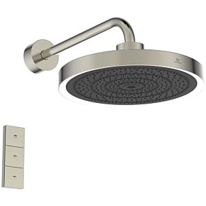 Ideal Standard Solos rain shower A7890GN 3-function, with wall connection, with LED light ring, silver storm