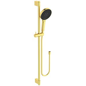 Ideal Standard Combinaison de douche Idealrain Solos A7898A2 barre 903 mm, douchette à main avec 3 fonctions, or brossé