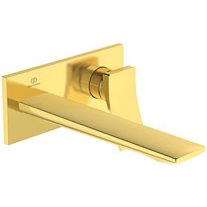 Ideal Standard Conca Fertigmontageset A7372A2 Aufputz-Wand-Einhebelmischer, 220 mm, Brushed Gold