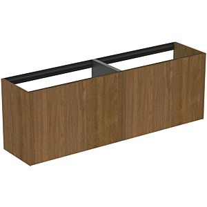 Ideal Standard Conca vanity unit T3996Y5 without vanity top, 2 pull-outs, 160 x 37 x 54 cm, dark walnut veneer