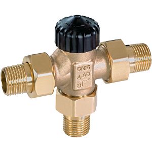 Heimeier three-way mixing valve 4170-04.000 DN 25, flat sealing, gunmetal
