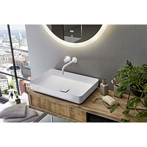 Kaldewei lavabo Miena Mod.3185NP 909606913001 580x380mm, blanc alpin, effet perlant , sans trop-plein