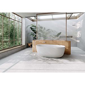 Kaldewei Meisterstück OYO DUO bathtub freestanding 1050-4034 205043531001 163 x 77 cm, with overflow, Invisible Grip, glossy look, alpine white