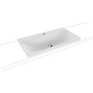 Kaldewei Silenio washbasin 904006303001 3041, 90 x 46 x 4 cm, white pearl effect, without overflow, 2000 tap hole
