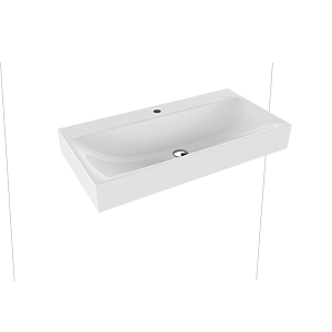 Kaldewei Silenio wall-mounted washbasin 904406303001 3045, 90 x 46 x 12 cm, white pearl effect, without overflow, with tap hole