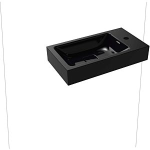 Kaldewei Cono Cloakroom basin 908006013701 55x30cm, without overflow, 2000 tap hole on the right, black pearl effect