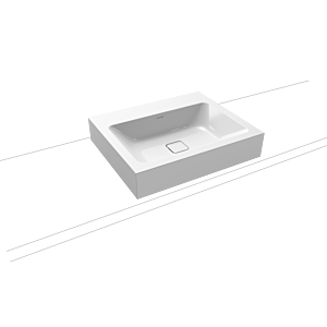 Kaldewei Centro Aufsatzwaschtisch 902106003001 3085, 60x50x12cm, weiss Perl-Effekt, ohne Hahnloch