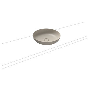 Kaldewei Miena washbasin bowl 909306003668 3180, Ø 45 cm, warm gray 10, pearl effect, without overflow, without tap hole, sound insulation