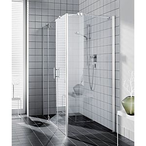 Kermi Filia XP side panel FXUWD09318VAK 93x185cm, silver high gloss, TSG clear, on shower area