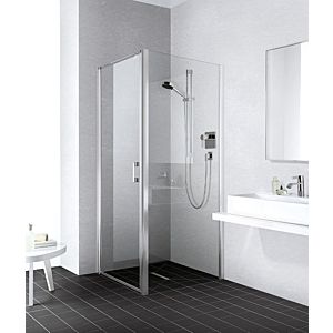 Kermi Liga side wall LITWD12320VPK 123x200cm, high-gloss silver, toughened safety glass clear, on shower area