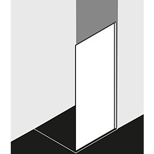 Kermi XCWIO06020VAK 60x200mm, silver high gloss, toughened safety glass clear