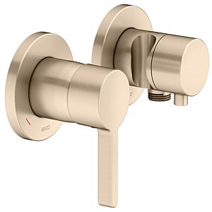 Keuco Edition 400 shower fitting 51551031221 brushed bronze, for 2 outlets, concealed fitting, with wall elbow and shower holder