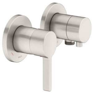 Keuco Edition 400 shower fitting 51551051121 brushed nickel, concealed fitting, for 2 consumers, including wall connection elbow