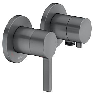 Keuco Edition 400 shower fitting 51551131121 brushed black chrome, concealed fitting, for 2 consumers, including wall connection elbow