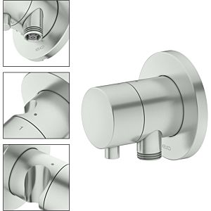 Keuco 59556071201 concealed 2-way diverter valve, shower holder, handle Comfort , round, Stainless Steel -finish