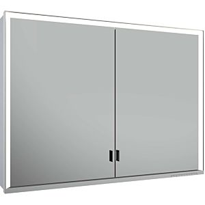 Keuco Royal Lumos mirror cabinet 14304172301 wall extension, silver anodized, concealed storage compartment, 1000 x 735 x 165 mm