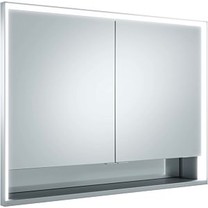 Keuco Royal Lumos mirror cabinet 14314171304 1000 x 735 x 165 mm, wall installation, silver anodized, mirror heating, 2 short doors